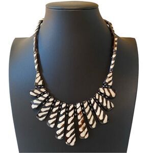 Bone & Ivory Tribal Looking Necklace from Uganda w/Unique & Beautiful Markings.